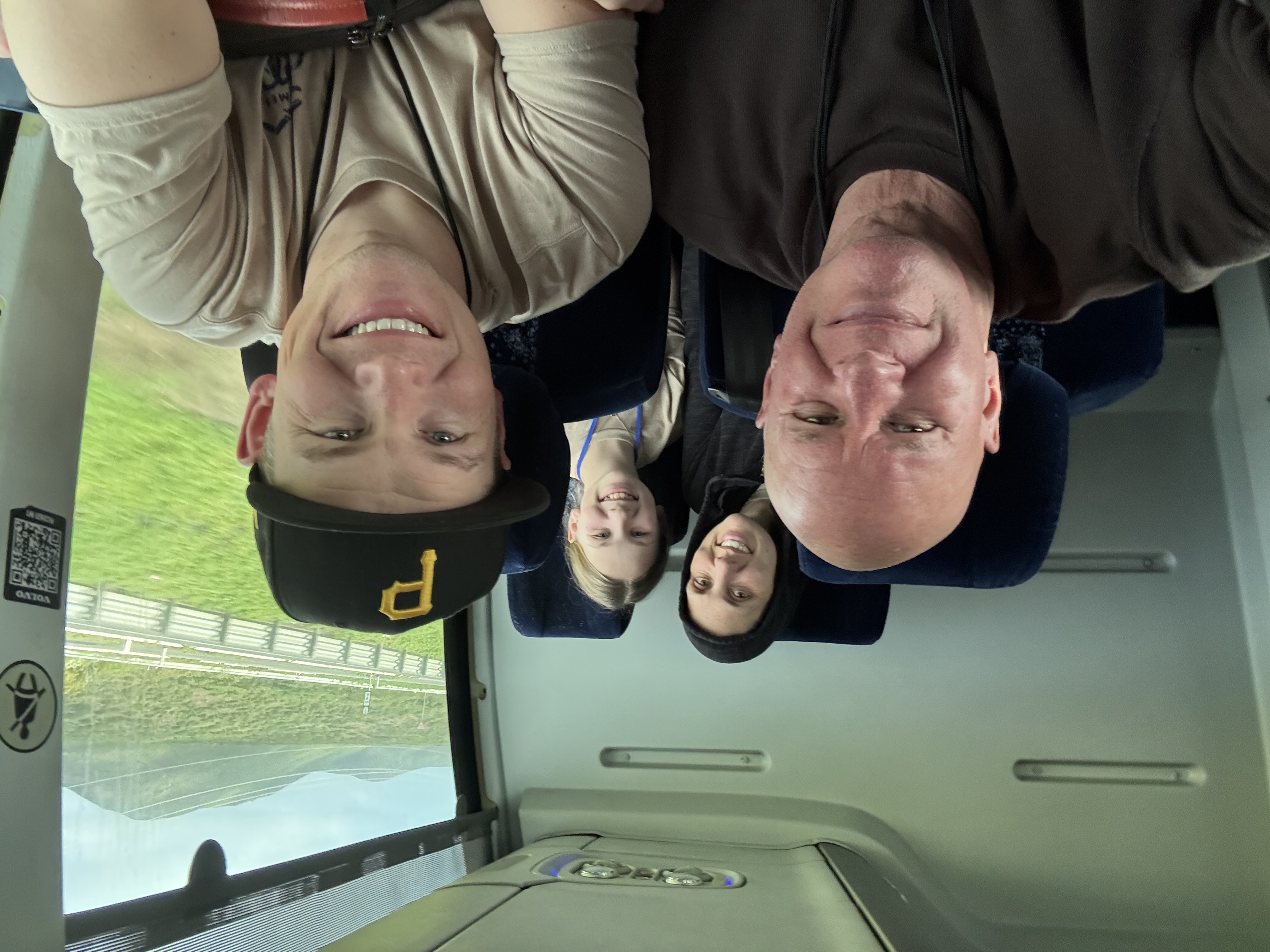On the shuttle bus to Ensenada