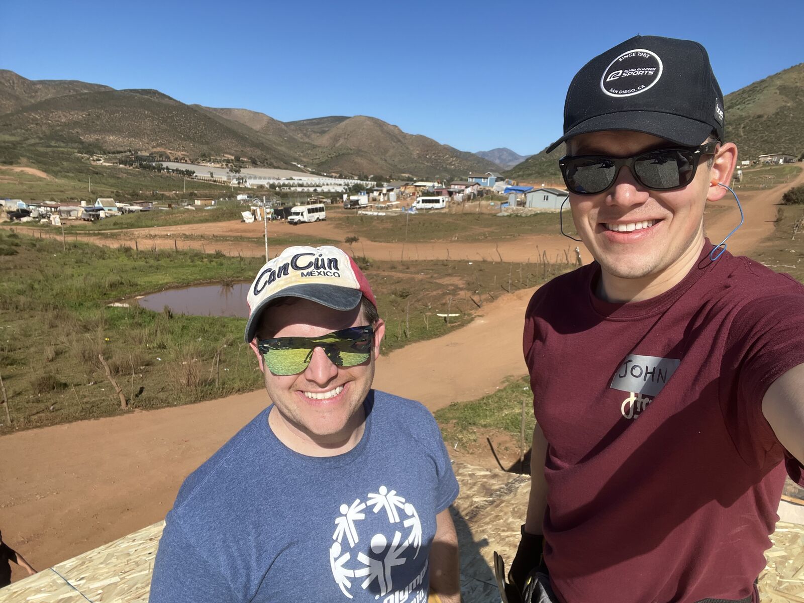 John Koehnen and Jeff Schinella on the build site in Ensenada