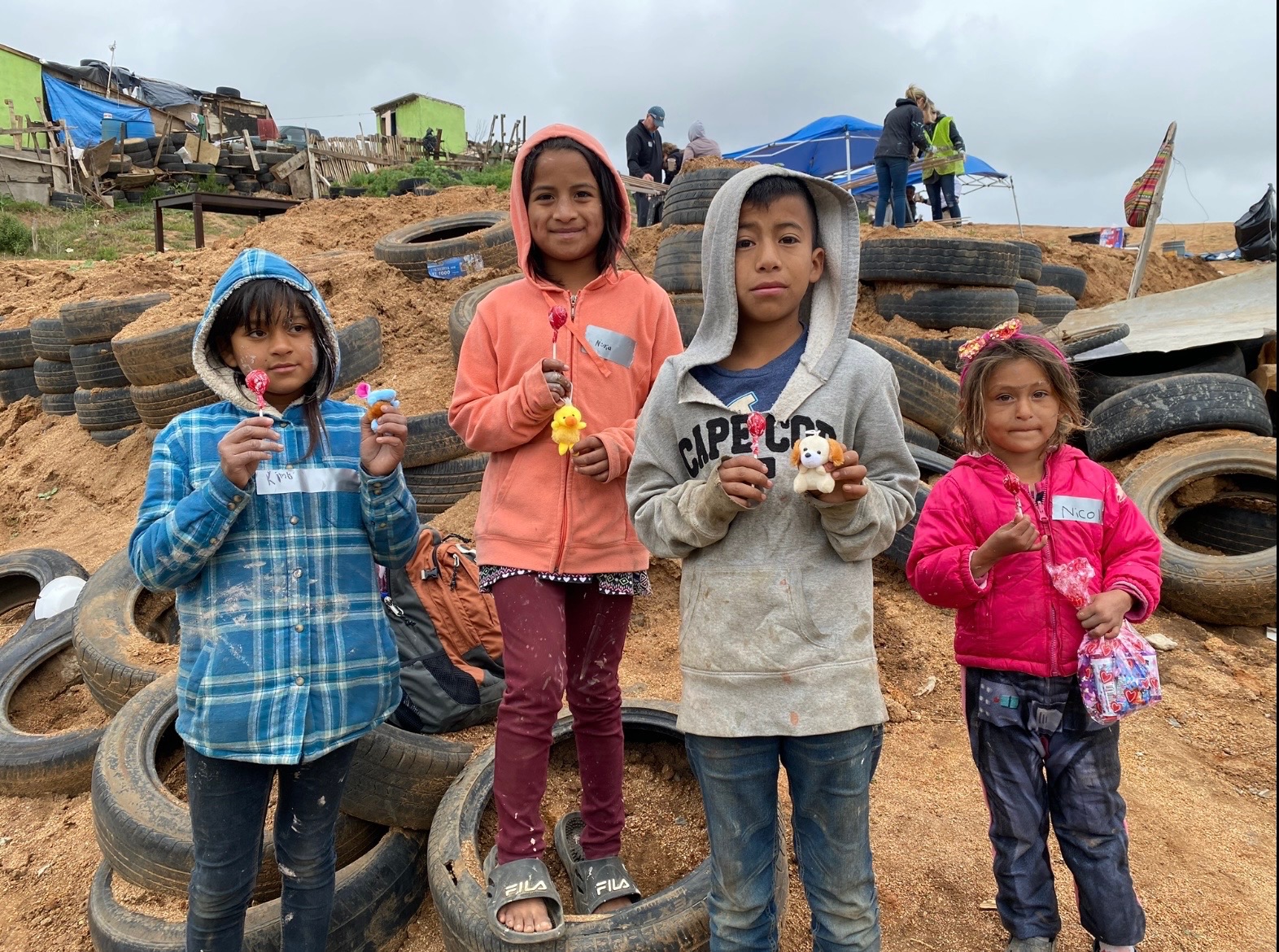 The beautiful neighborhood children.